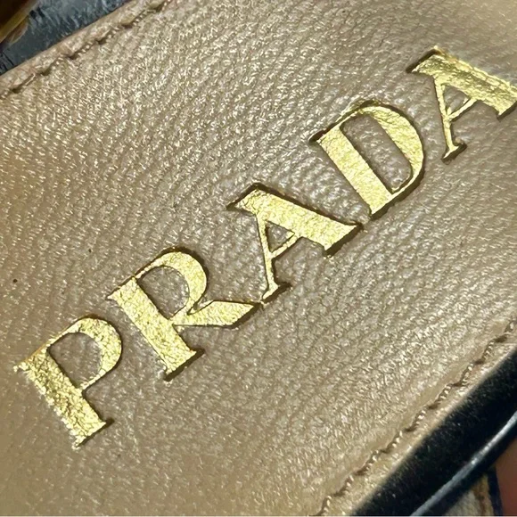 Prada Pointed Toe Kitten Heels Blue Size 36.5 US 6.5 - Picture 6 of 13